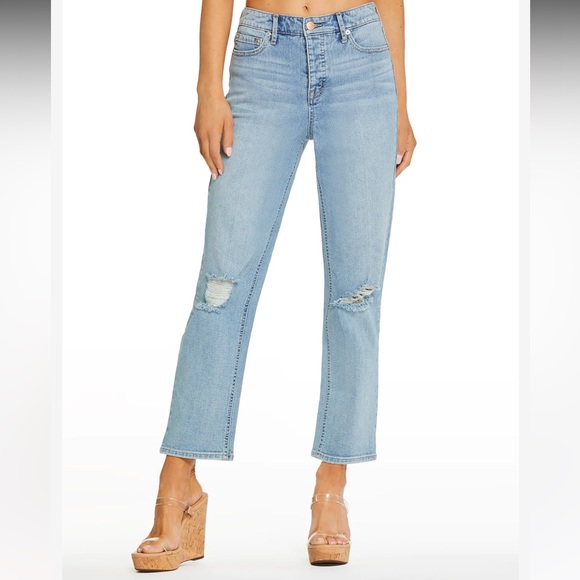 NWT Jessica Simpson Throwback Straight Jeans in Feel the Love - Picture 4 of 16